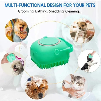 All-Purpose Silicone Pet and Personal Care Bath Brush