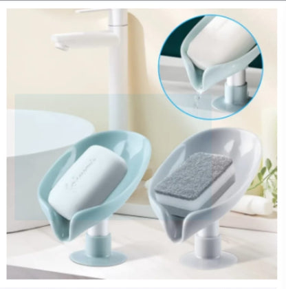 Leaf Shape Soap Box New Style Drain Holder Dish Storage Plate Tray for Bathroom Shower