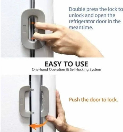 PREMIUM QUALITY Fridge Lock Adhesive Self Locking Refrigerator Door Lock