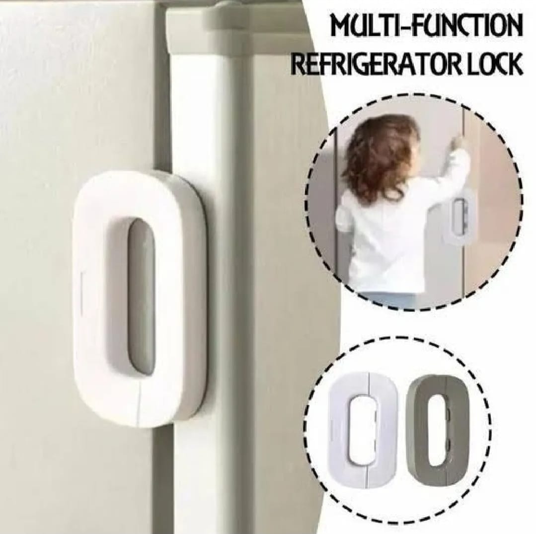 PREMIUM QUALITY Fridge Lock Adhesive Self Locking Refrigerator Door Lock