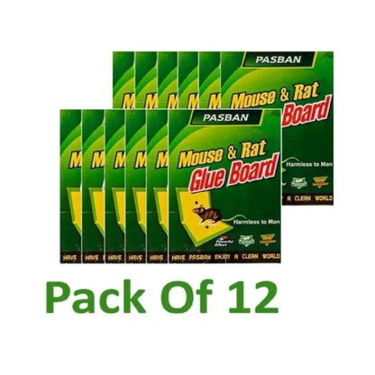 Mouse Glue Trap - Mouse Glue Board - Rat Killer Trap -Rat Killer Glue Book (Pack Of 6 - 12)