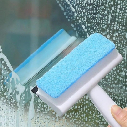Double-Sided Glass Cleaning Brush For Scraping Window Cleaner Screen Cleaning 2In1 Wiper