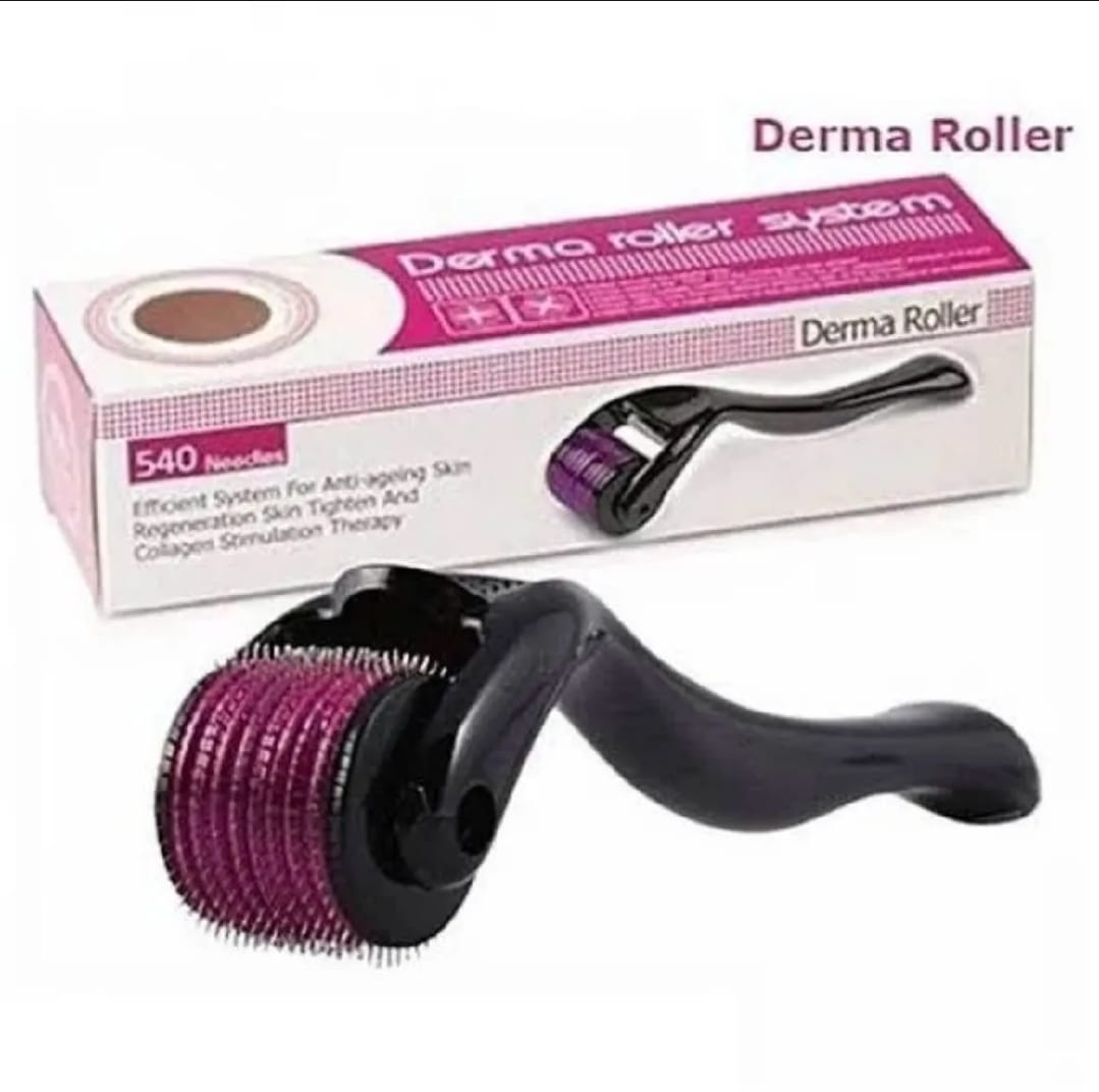 Derma Roller 0.5mm Hair & Skin System with 540 Micro Needle for Hair Growth Skin Care