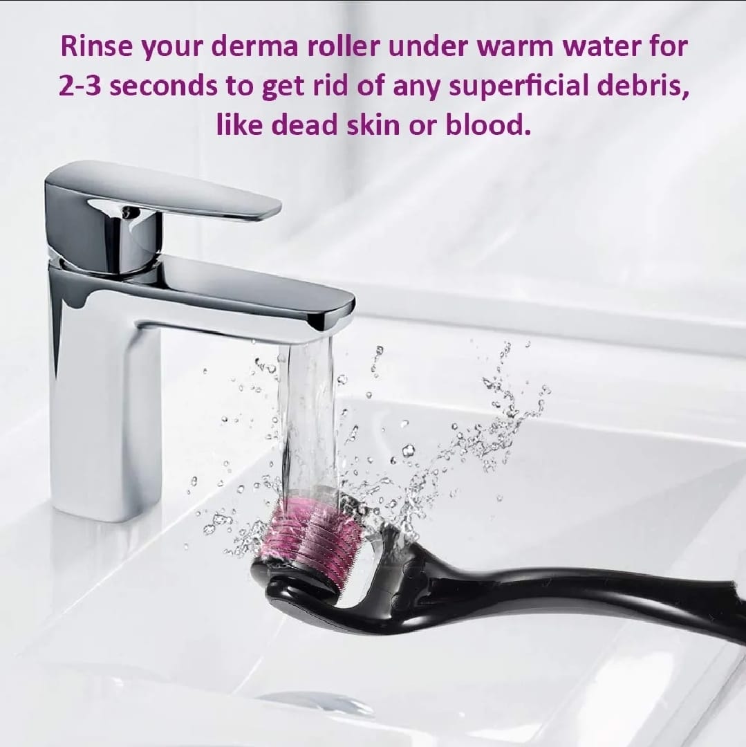 Derma Roller 0.5mm Hair & Skin System with 540 Micro Needle for Hair Growth Skin Care