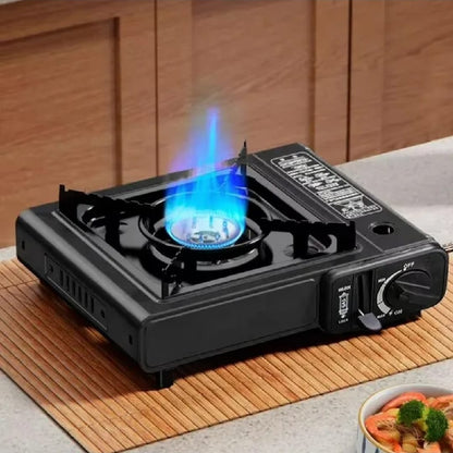 New Portable Gas Stove with Overpressure Protection for Camping & Outdoor Use, Gas Cylinder Compatible