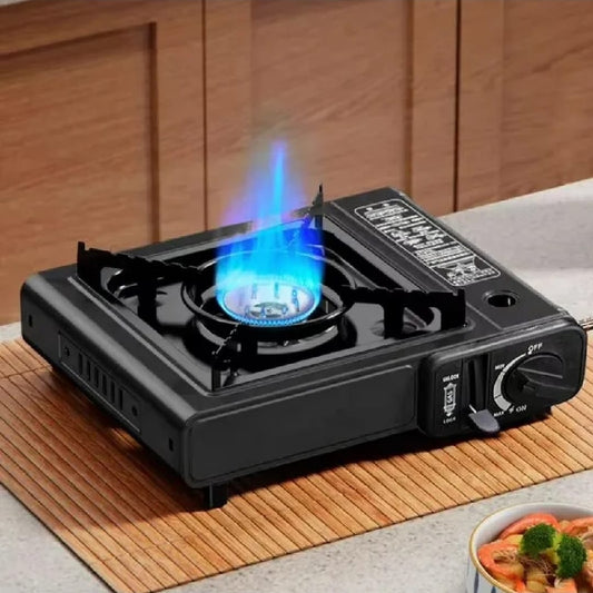 New Portable Gas Stove with Overpressure Protection for Camping & Outdoor Use, Gas Cylinder Compatible