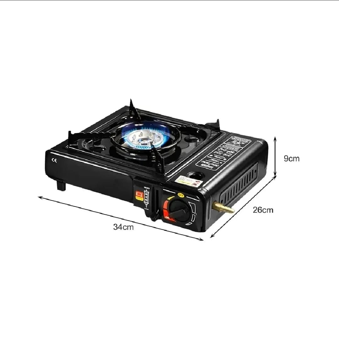 New Portable Gas Stove with Overpressure Protection for Camping & Outdoor Use, Gas Cylinder Compatible