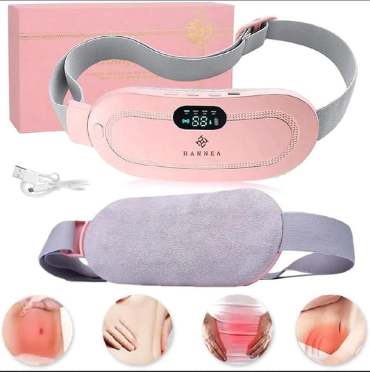 Period Cramp Relief Belt- Portable Electric Menstrual Heating Pad with Massager