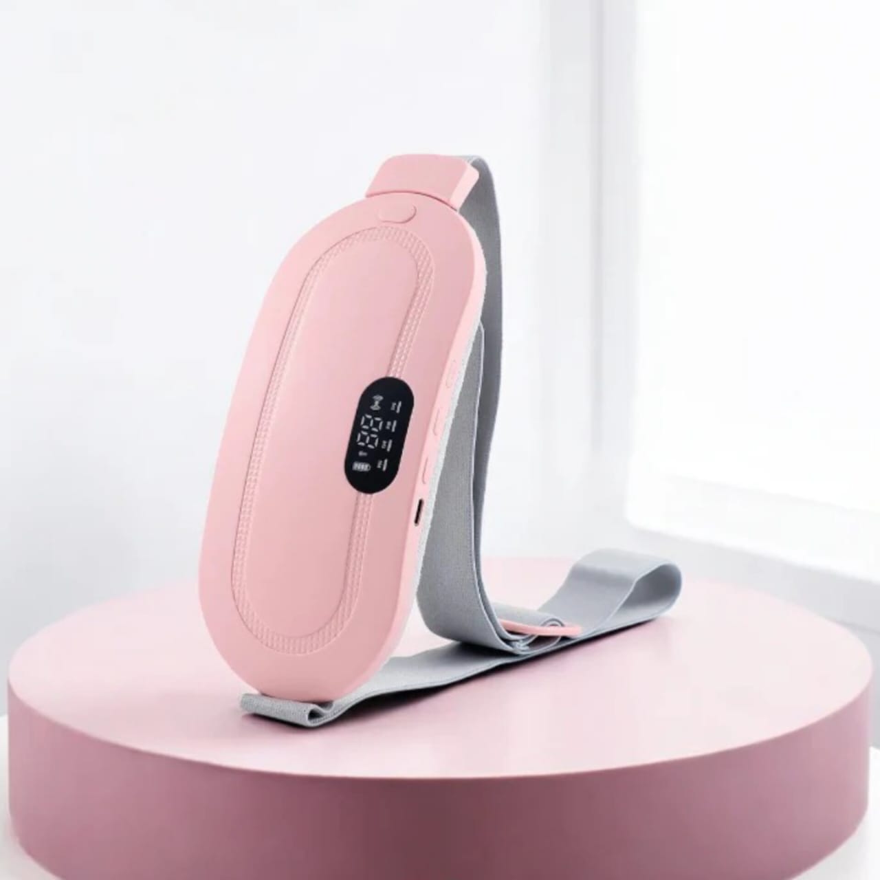 Period Cramp Relief Belt- Portable Electric Menstrual Heating Pad with Massager