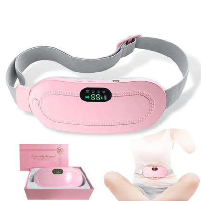 Period Cramp Relief Belt- Portable Electric Menstrual Heating Pad with Massager
