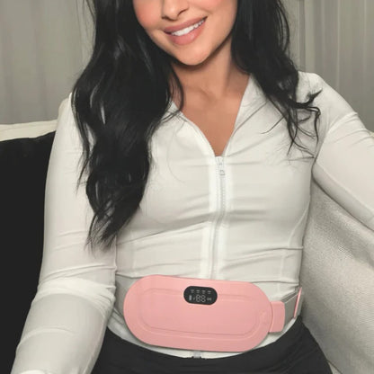 Period Cramp Relief Belt- Portable Electric Menstrual Heating Pad with Massager