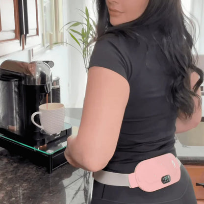 Period Cramp Relief Belt- Portable Electric Menstrual Heating Pad with Massager