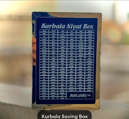 Umrah Saving Box - Wooden Islamic Money Saving Box - 280 Days