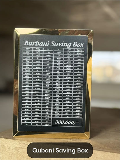 Umrah Saving Box - Wooden Islamic Money Saving Box - 280 Days